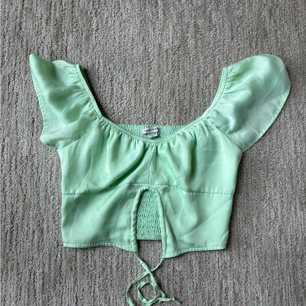 American Eagle Outfitters Light Green Blouse